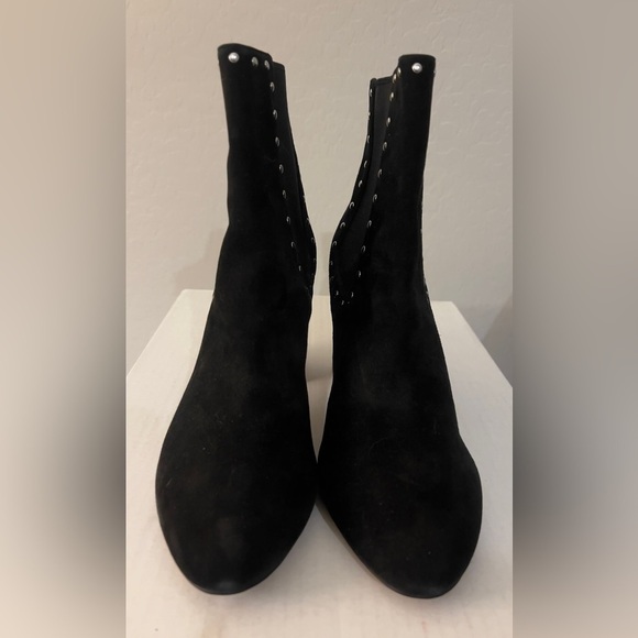 Rebecca Minkoff Sara black suede leather size 91/2‎ studded booties - Picture 2 of 11